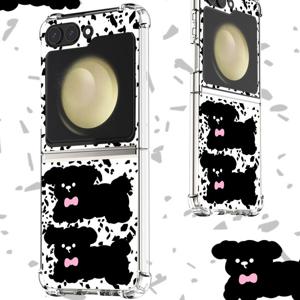 최신 귀여운 갤럭시 Z플립 케이스 까망 강아지 / 핸드폰케이스 지플립7 6 5 4 3