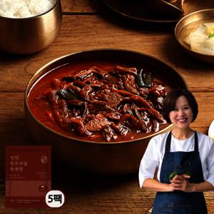 3+2 박미선의 국내산 한우사골육개장 600g x 5팩 당일배송 100% 한우사골 국내산 소고기