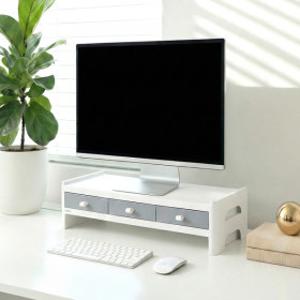 2단 서랍형 모니터 받침대 LMS-DT08 (듀얼/분리 사용)