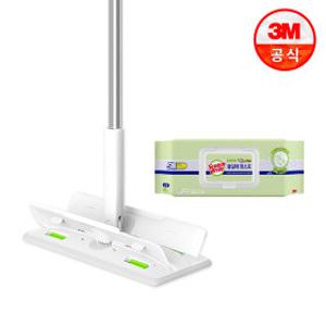 대형 올터치 더블액션 막대걸레+물걸레 청소포 30매
