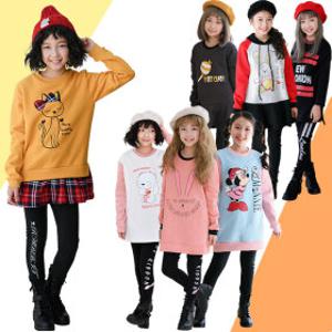 겨울 주니어 초등학생 여아 기모  후드 원피스 롱티 옷 아동복