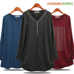 미시/마담/엄마옷/티셔츠/블라우스 긴팔 롱티/원피스 긴소매/세련미 중년 여자 66~130 빅사이즈 여성의류