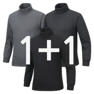 1+1 국산 겨울 남자 기모 폴라티 반폴라티 반목폴라티 긴팔 아웃도어 티셔츠 NA