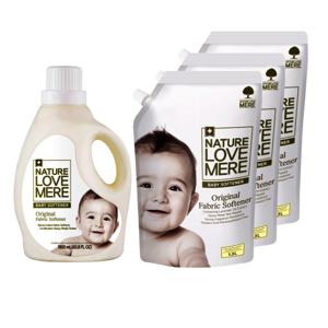 오리지널 아기 섬유유연제 용기 1개+리필 3팩