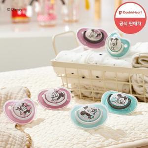 더블하트 쪽쪽이 유아 노리개 젖꼭지 0개월/3개월/6개월