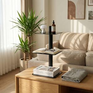 인테리어 미니 스탠딩 철재 북타워 3단 슬림 수납 선반 북선반 책꽂이