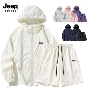 지프 JEEP SPIRIT 특가 상하의 반바지 세트 스포츠 웨어 트레이닝 자외선차단 속건 JP777