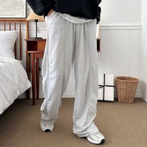 남성 와이드팬츠 스티치라인 캐주얼 밴딩바지 통바지 트레이닝팬츠