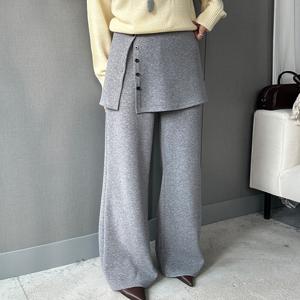 부츠컷 밴딩팬츠 스커트 랩치마바지 세미부츠컷 밴딩바지