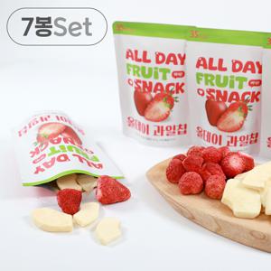 퓨어잇 올데이 동결건조 과일100% 과일칩 사과딸기칩 7봉세트
