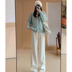 여성 코듀로이 기모 와이드 밴딩 팬츠 데일리 일자핏 심플 보온 따뜻한 방한 골덴 바지 (2장이상추가할인)