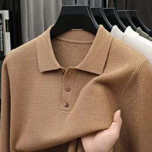 SUTA 니트 스웨터 남성 가을 겨울 신사맨 깔끔한 부드러운 카라 긴팔 니트 티셔츠