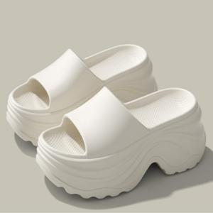 여성 키높이 10cm 통굽 사무실 슬리퍼 실내화