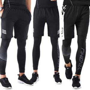 남성 스포츠 트레이닝 반바지 레깅스 분리형 세트/투피스/운동복/헬스/팬츠/워터/여름