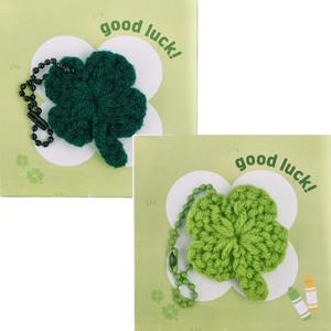 손뜨게 키링 크로버 예쁜 개별포장 행운부적 합격기원 네잎클로버 단체 선물 답례품