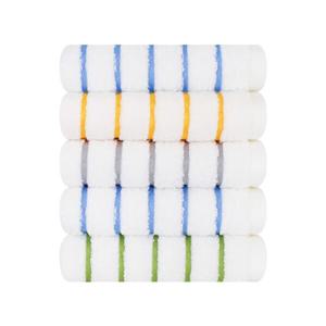 (1등급인증) 송월 코마 엣지 170g 30수 세면타올 5매 / 스트라이프 최고급 코마사 산뜻 컬러 도톰수건 특가