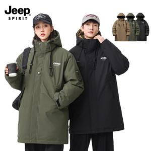 지프 JEEP SPIRIT 남녀공용 기모 집업후드 안감 자켓 루즈핏 집업후드