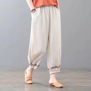 여자 루즈핏 9부 린넨 팬츠 빅사이즈 조거팬츠