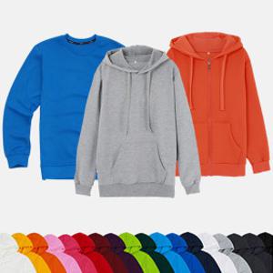 남여 무지 기모 후드티 후드집업 빅사이즈 단체티 티