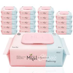 미엘 물티슈 클래식 캡형 100매 20팩 엠보싱