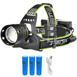 초강력 36코어 고휘도 충전식 LED 헤드랜턴 XHP360+배터리 세트/해루질 랜턴 작업등 등산 낚시 헤드라이트