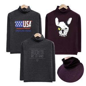 1+1폴라 프린팅 완목폴라/남녀공용 데일리 국산 무지 긴목 한장 가격에 두장/국내생산 프리미엄 원단