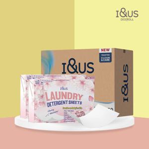 종이 시트 세제 공간활용 캠핑 여행시필수 아이앤어스 체리블라썸 중성세제 50개입