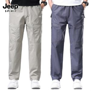 지프 JEEP SPIRIT 면 카고 바지 아웃도어 등산 캠핑 스트레이트 팬츠 JP2166