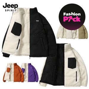 지프 JEEP SPIRIT 리버시블 양면 후리스패딩 점퍼 플리스 집업 뽀글이패딩 양털 아웃도어 JPHJ04A1020