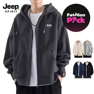 지프 JEEP SPIRIT 남녀공용 기모 집업후드 안감 자켓 루즈핏 집업후드 JSLS666