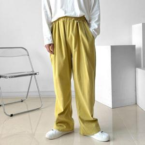 프리딕 남자 봄  핀탁 투턱 와이드 면 밴딩 팬츠 슬랙스 (2장이상 추가할인)