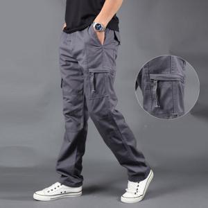 엔티랄라 남자 바지 카고바지 남성 카고 팬츠 헐렁한 야외 운동에 적합하다 편안한 면직물 내구성이 있는