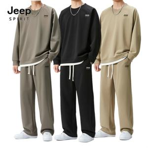 지프스피릿 남성용 가을겨울 투피스 세트 맨투맨 조거 팬츠 캐주얼 스포츠웨어 QZ-TZ98330