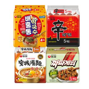 배홍동 막국수 4입+신라면 5입+안성탕면 5입+짜파게티 5입 (총 19봉)