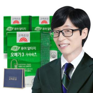 고려은단 식물성 퓨어 알티지 오메가3 기억력+ 60캡슐 X 3개 (3개월분) +쇼핑백