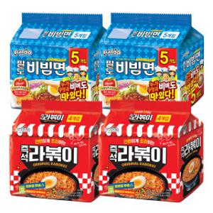 팔도 즉석라볶이 8개 + 비빔면 10개