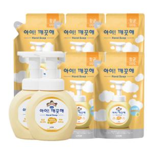 아이깨끗해 핸드워시 순향 본품 용기 250ml 2개+리필 200ml 5개