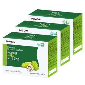 하와이안 유기농 노니원액 3통(3개월분) 착즙 주스