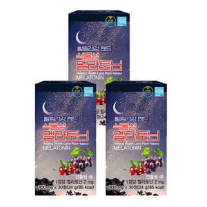 식물성멜라토닌 3개월 30정x3박스 미국산 멜라토닌 2mg 함유 힐링건강랜드 한시적 특별 할인 중