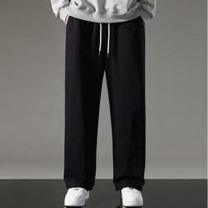 트렌디 심플 남성 베이직 기모 와이드 루즈핏 밴딩 바지 데일리 오버핏 트레이닝 팬츠 (2장이상추가할인)