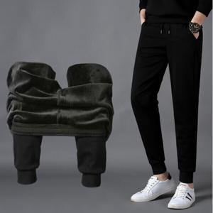 데일리 심플 조거 일자 융털 기모 밴딩 팬츠 남성 베이직 방풍 보온 방한 트레이닝 바지 (2장이상추가할인)