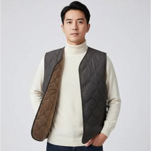 모던 트렌디 기모 경량 심플 방한 보온 퀼팅 이너웨어 패딩 조끼 겨울 아웃도어 베스트 (2장이상추가할인)