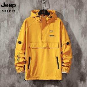 지프 JEEP SPIRIT 남여공용 아노락 반집업 바람막이 자켓 후드 점퍼 +선물한부