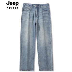 지프스피릿 JEEP SPIRIT 남자 세미와이드 샌드워싱 뒷밴딩 스트레이트핏 냉감소재 청바지 WJP19917