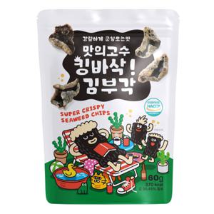 킹바삭 찹쌀 김부각 맥주안주 60g 맛의고수만의 특별한 시즈닝으로 멈출 수 없는 맛