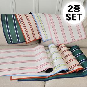 2종세트 단가라 규조토 발매트 화장실매트 주방매트 러그 발판 (4color)