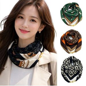 1+1 봄 여성 자석 스카프 간편한 쁘띠 머플러 입기 편한 여자 간절기