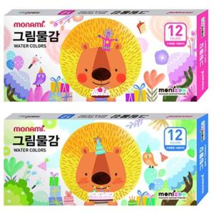 모나미 모니주 그림물감 12색18색24색 / 물감 학용품 미술