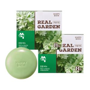 해피바스 리얼가든 사철쑥 진정 비누 8입 세트 90g x 8 2개