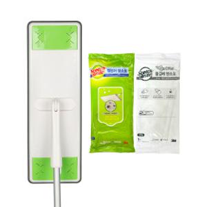 스타배송_3M 올터치 대형 막대걸레 + 정전기 청소포 10매 + 물걸레 청소포 1매